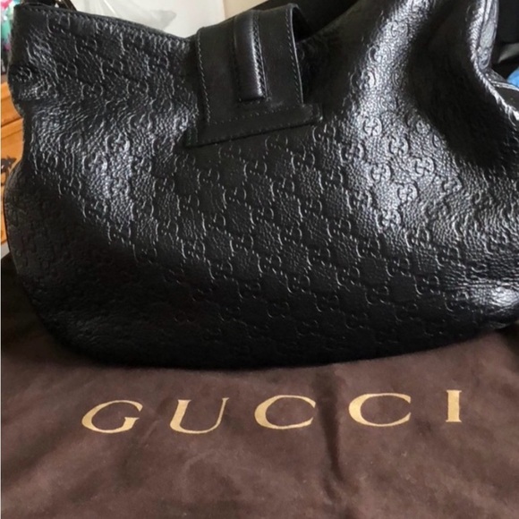 Guccisima Nero Leather Hobo Bag - Picture 3 of 16